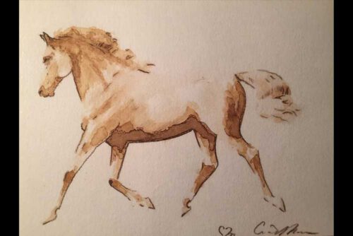 Horse Painted With Tobacco Juice by Craig Moore